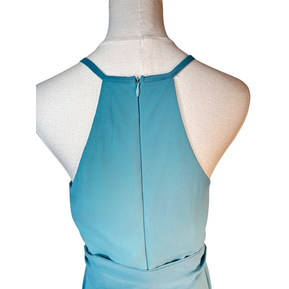 NWT Ever Pretty Large Light Blue Halter Chiffon Midi Dress - Picture 11 of 16